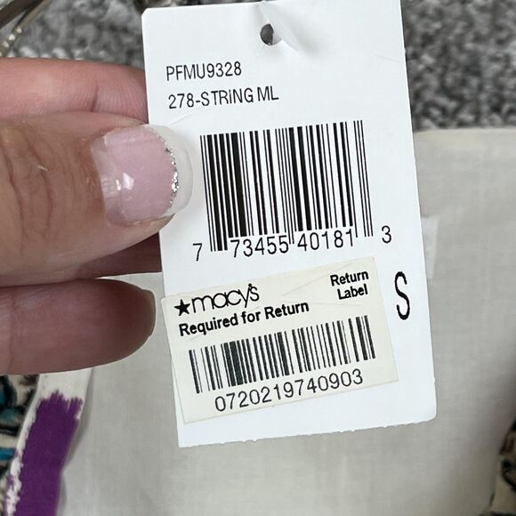 Kensie Pretty Dress Womens Small White Multi Silk Linen Abstract Print Sundress - Picture 6 of 8